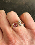 Captured Spinel Duo Ring
