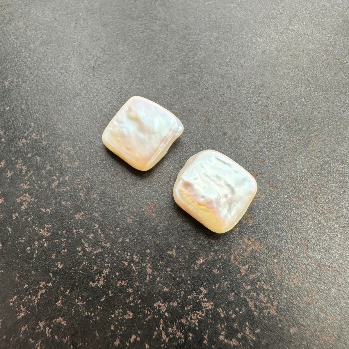 Square Cultured Pearl Pair