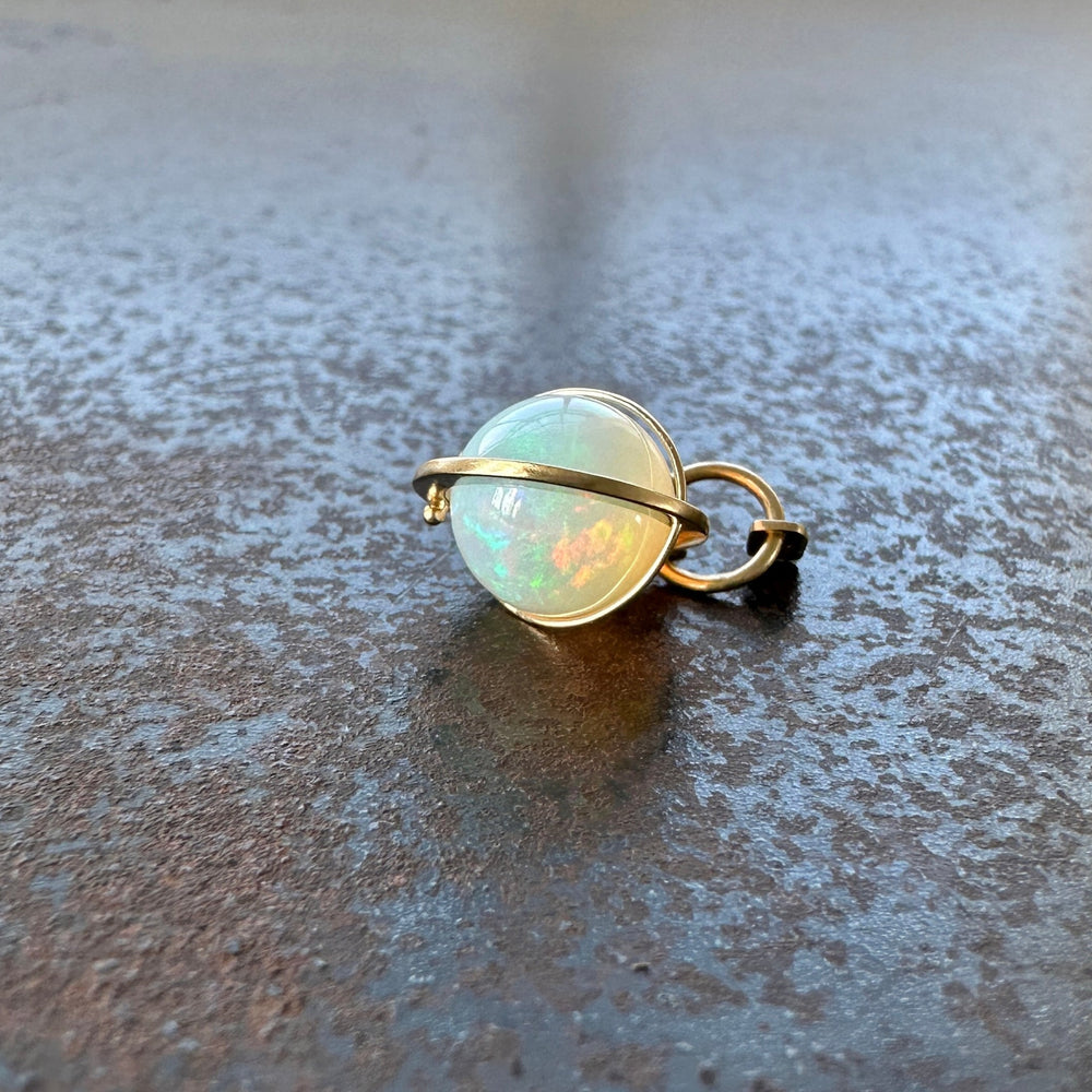 
                
                    Load image into Gallery viewer, Captured Sunrise Opal Orb Charm
                
            