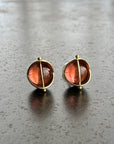 Captured Tanzanian Garnet Studs