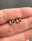 Captured Tanzanian Garnet Studs