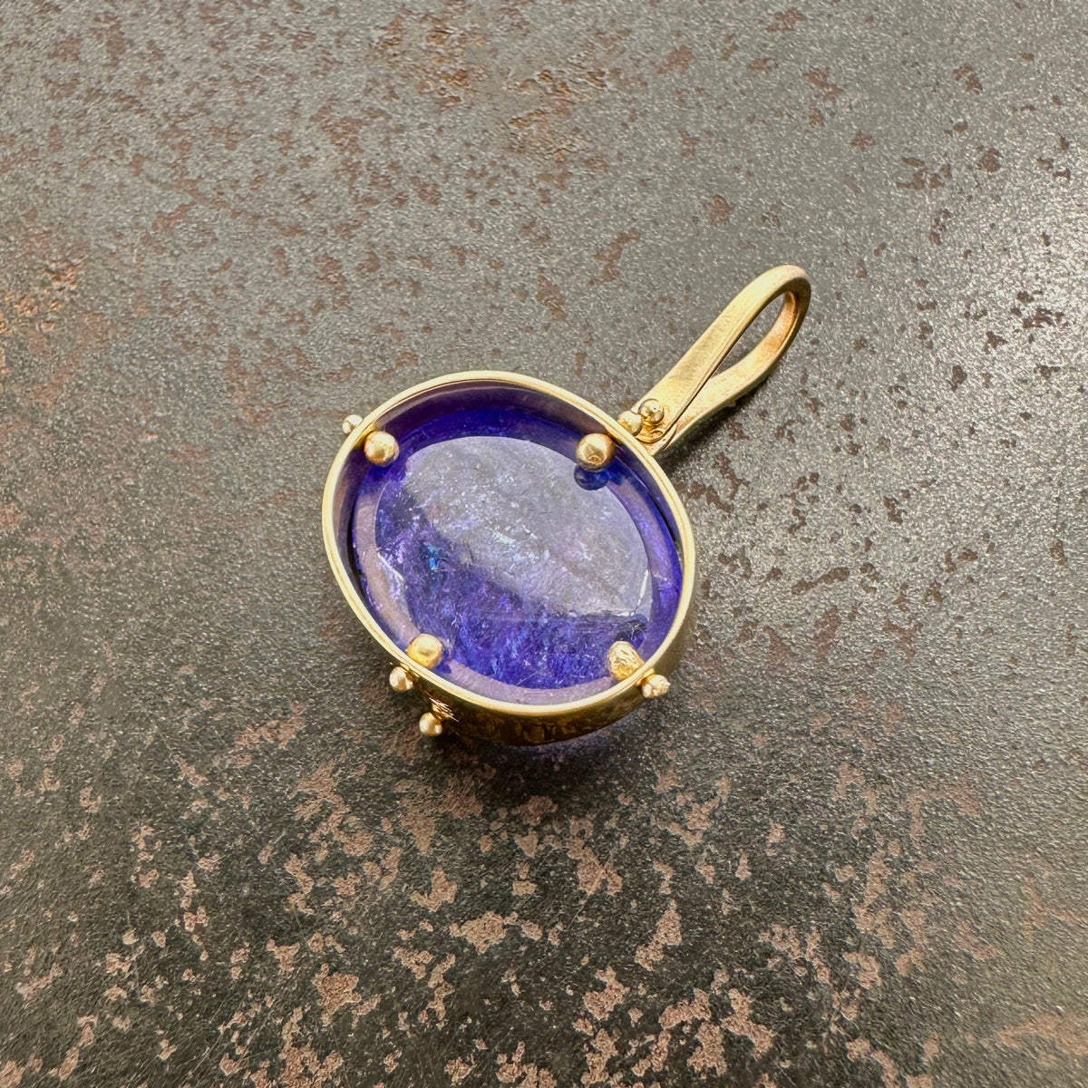 tanzanite pendant, tanzanite charm, 14k gold charm, 14k gold pendant, one of a kind pendant