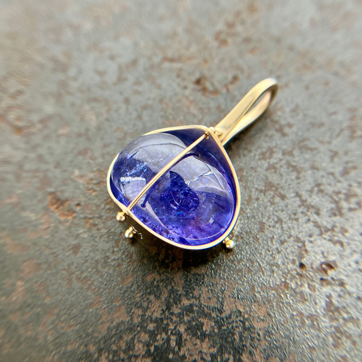 tanzanite pendant, tanzanite charm, 14k gold charm, 14k gold pendant, one of a kind pendant