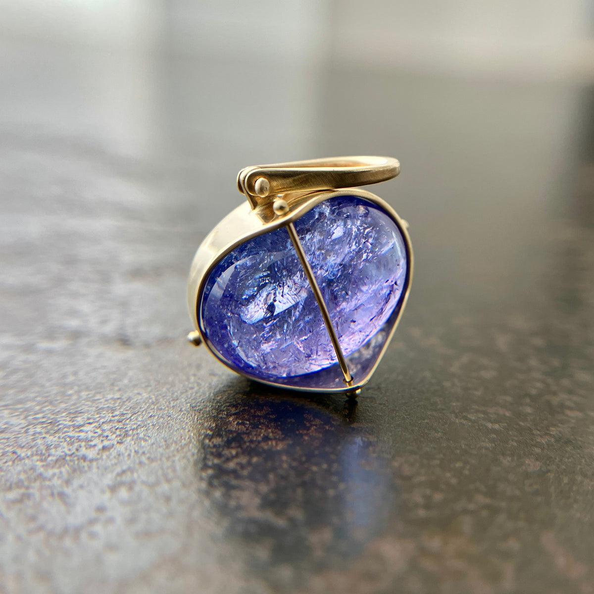 tanzanite pendant, tanzanite charm, 14k gold charm, 14k gold pendant, one of a kind pendant