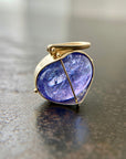 tanzanite pendant, tanzanite charm, 14k gold charm, 14k gold pendant, one of a kind pendant