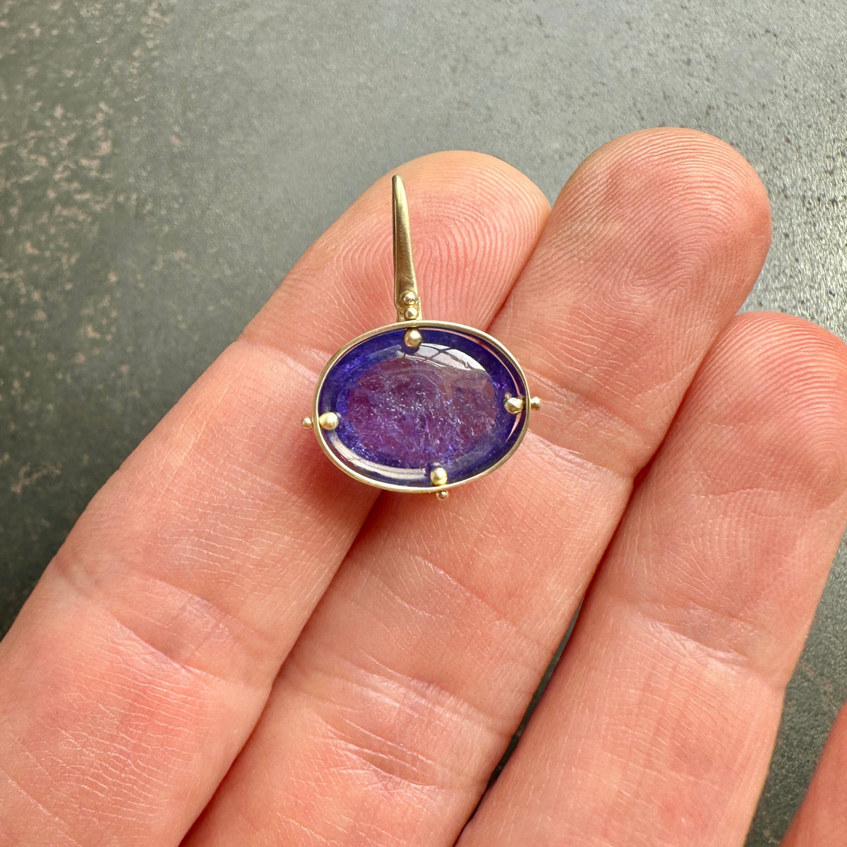 tanzanite pendant, tanzanite charm, 14k gold charm, 14k gold pendant, one of a kind pendant