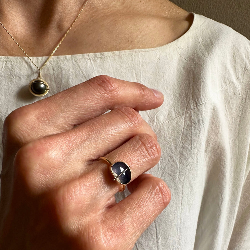Captured Tanzanite Ring