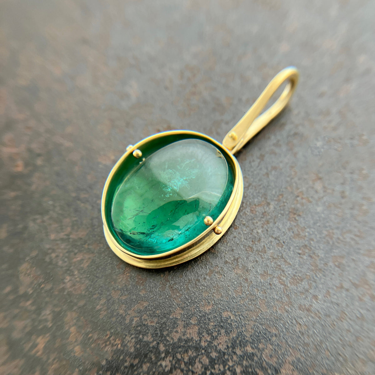 Captured® Teal Tourmaline Pendant