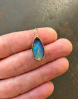 Teardrop Australian Boulder Opal Pendant | Captured® in 18k Gold