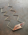 Captured Trapezoidal Rutilated Quartz Necklace