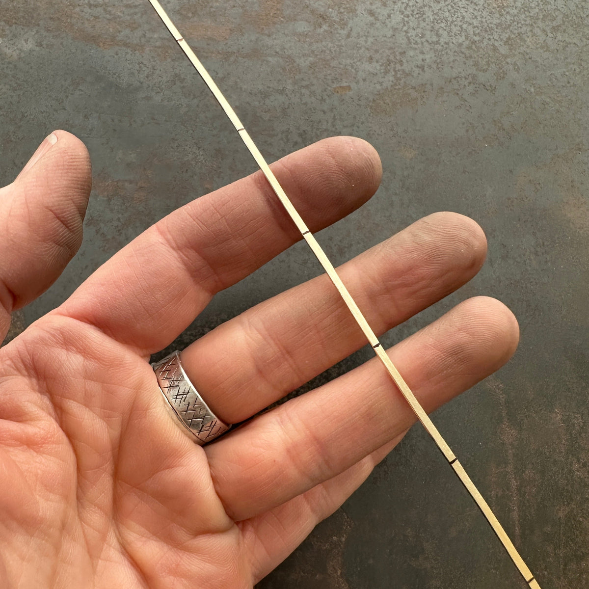 Captured Trapezoidal Rutilated Quartz Necklace