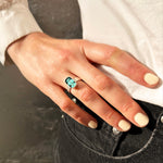 turquoise ring, sterling silver, one of a kind, hilary finck jewelry, handmade jewelry