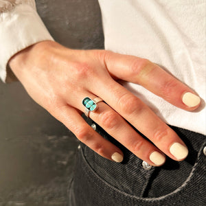 Captured Trio Turquoise Ring