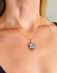 Captured® Triple Australian Wood Opal Pendant