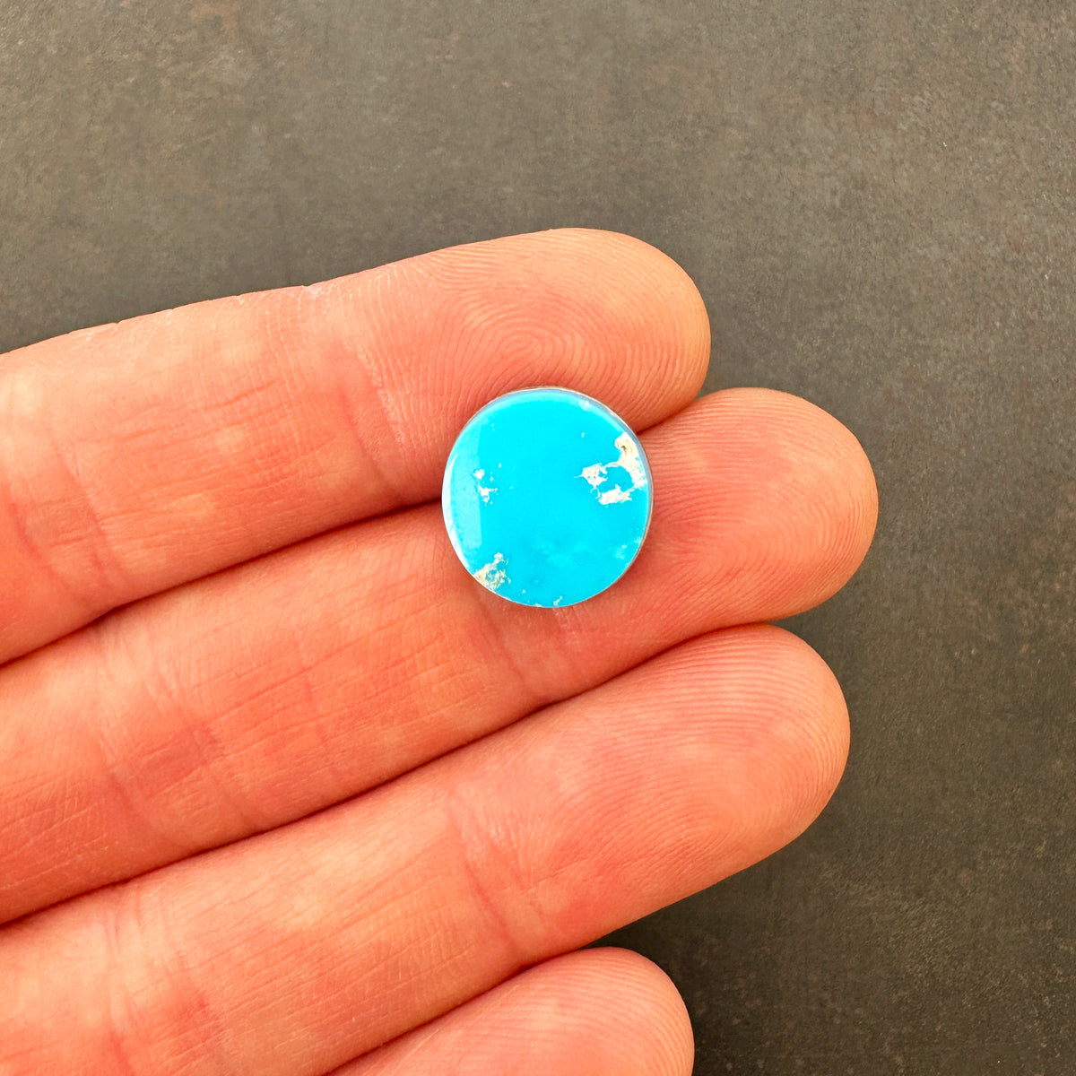 Round Blue Gem Turquoise Cabochon