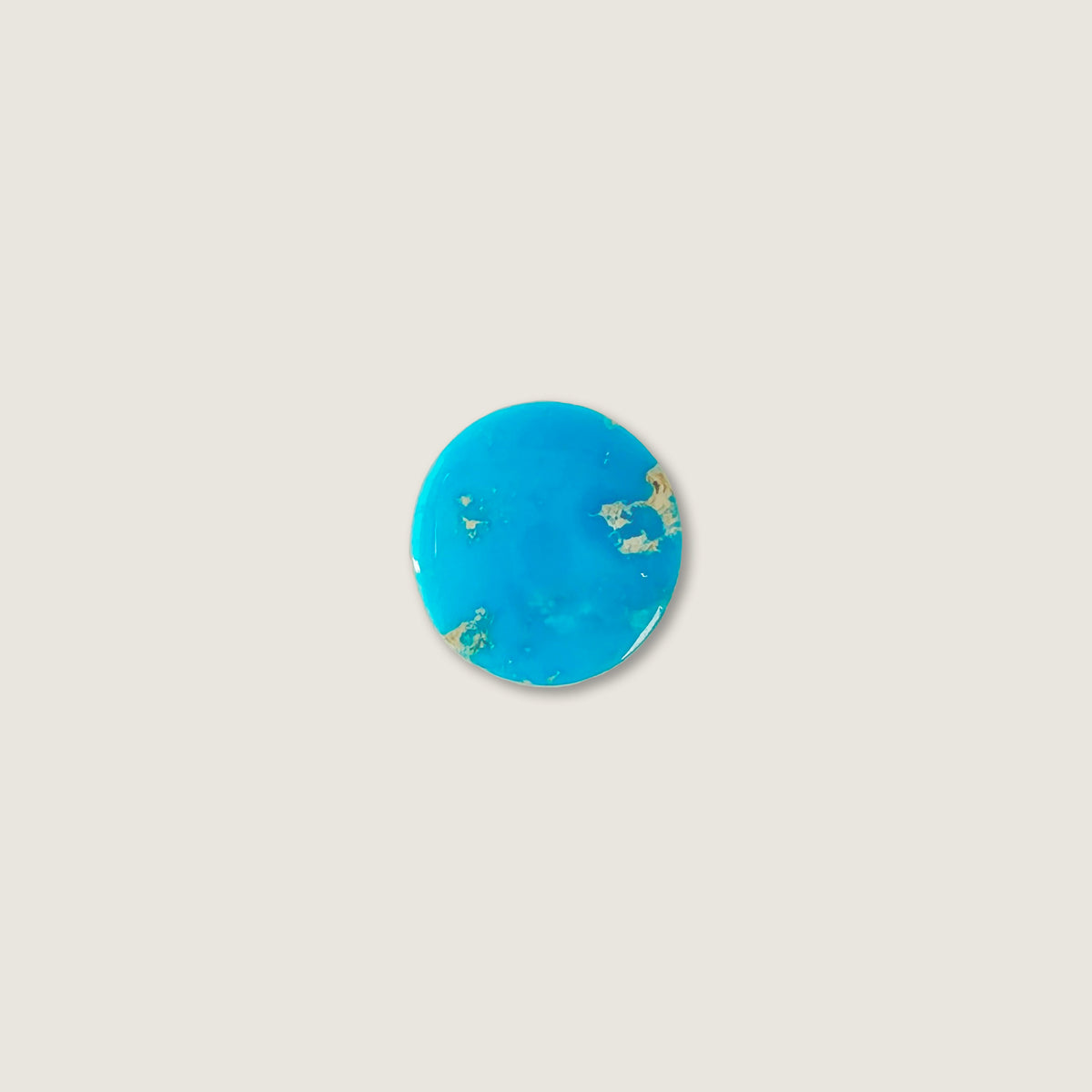 Round Blue Gem Turquoise Cabochon
