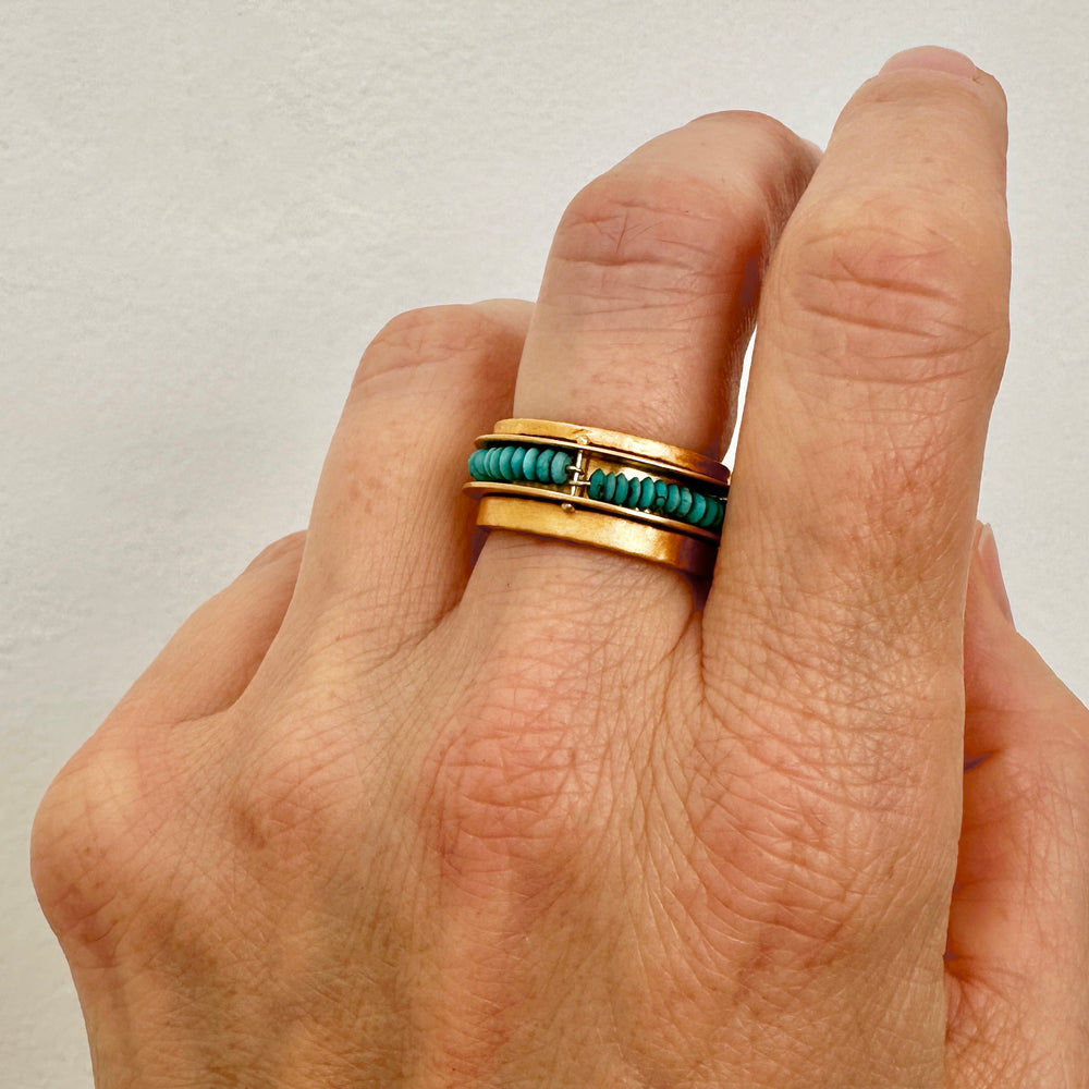 Persian Turquoise Channel Ring