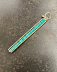 persian turquoise beads strung in a 14k gold frame, turquoise pendant, gold pendant