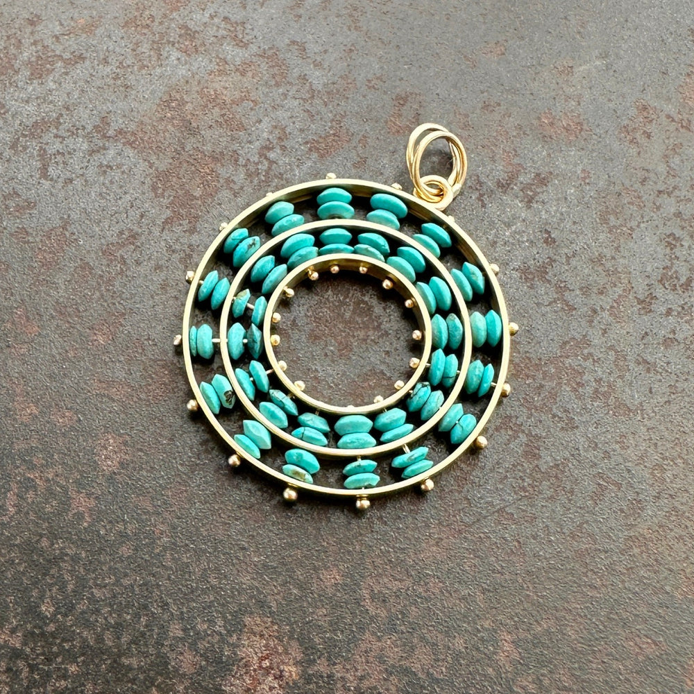 Persian Turquoise Concentric Pendant