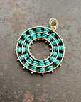 Persian Turquoise Beaded Concentric Pendant