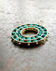 Persian Turquoise Beaded Concentric Pendant