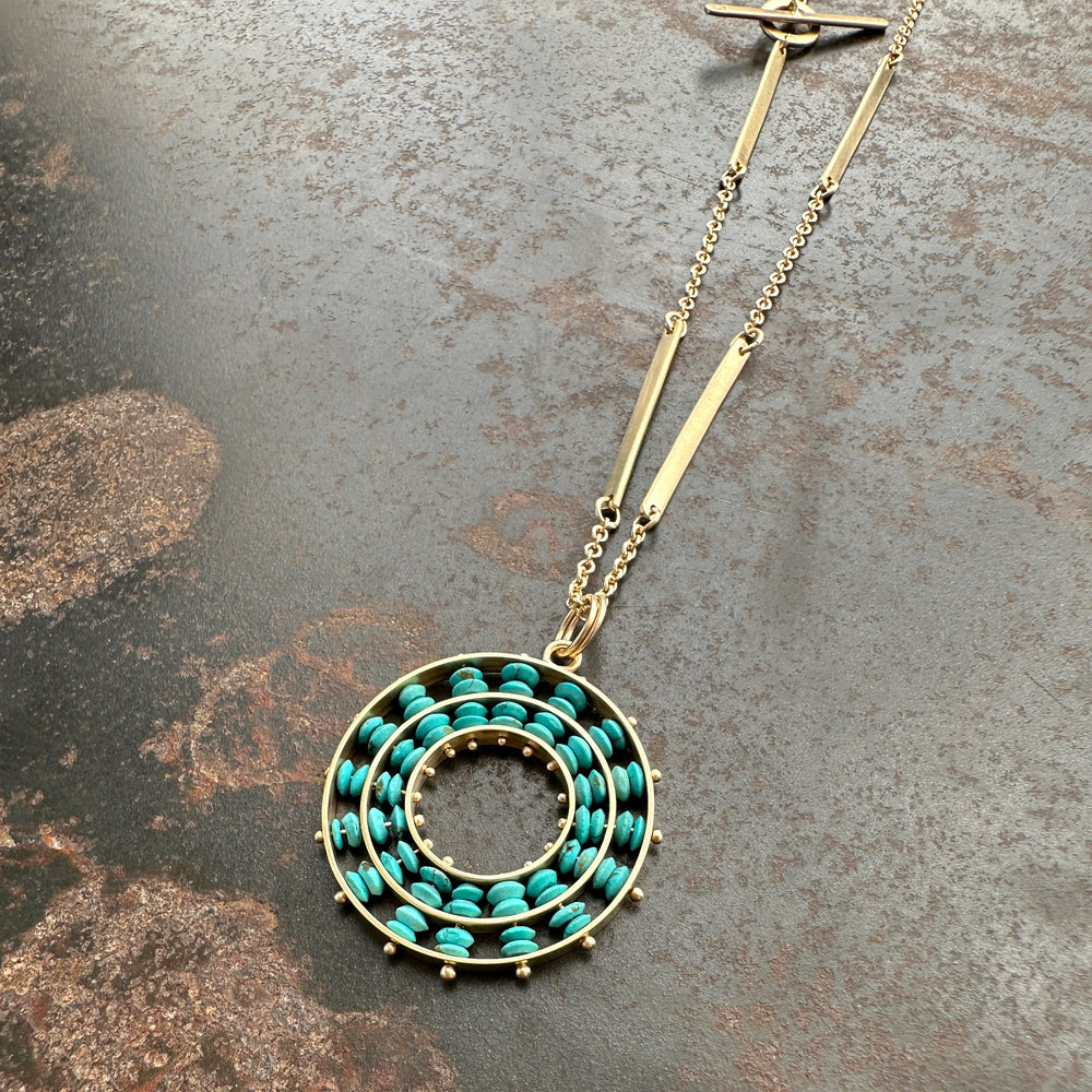 Persian Turquoise Concentric Pendant