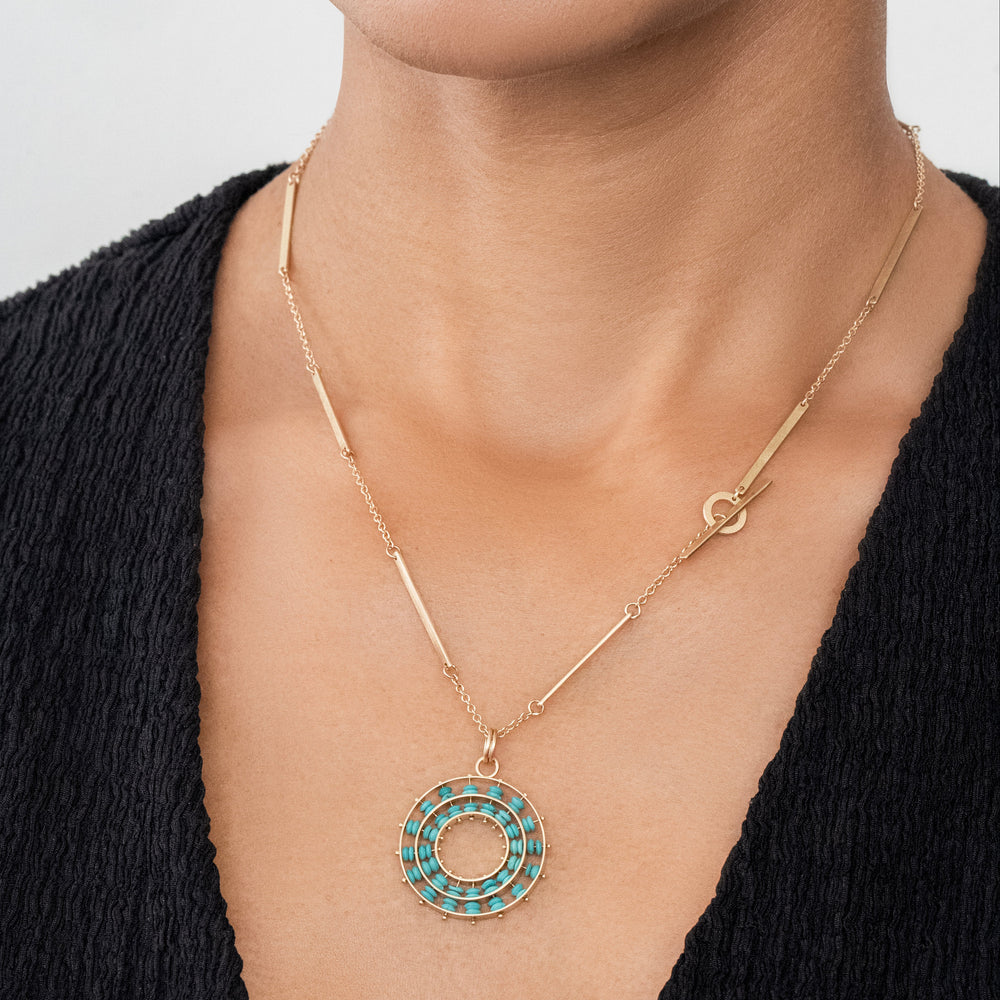 Persian Turquoise Concentric Pendant