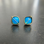 Turquoise Cushion Studs