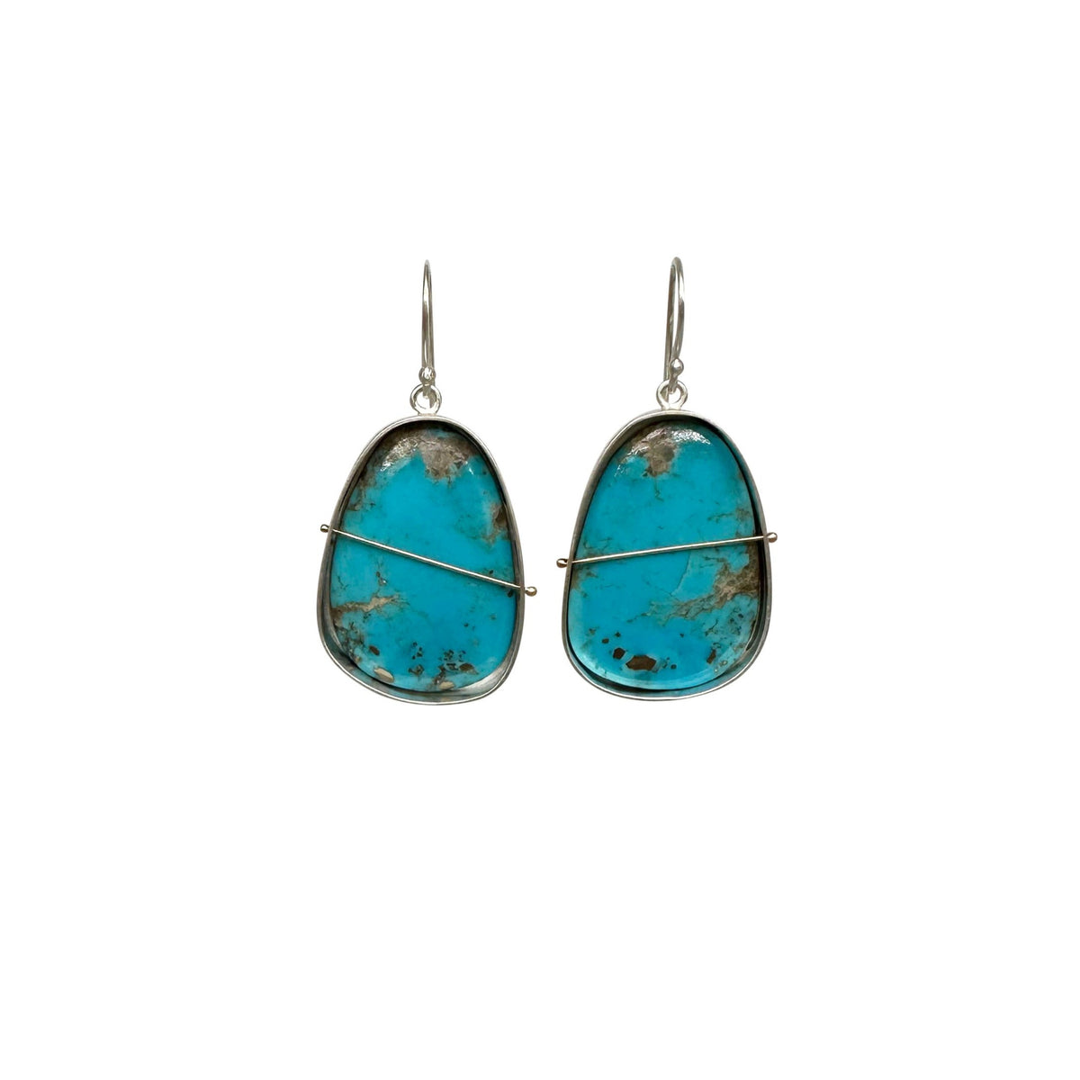 Captured Turquoise Drop Earrings