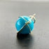 turquoise, turquoise orb, 18k gold, fine jewelry, turquoise pendant