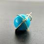 turquoise, turquoise orb, 18k gold, fine jewelry, turquoise pendant