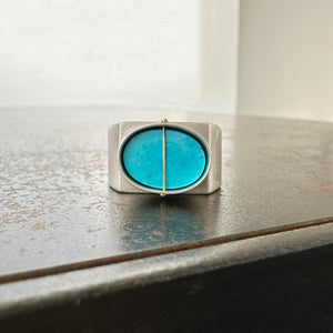 
                
                    Load image into Gallery viewer, Captured Royston Turquoise Signet Ring
                
            