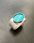 Captured Royston Turquoise Signet Ring