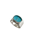 Captured Royston Turquoise Signet Ring