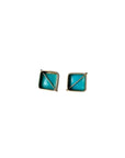 Captured Turquoise Square Studs