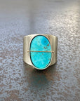 Captured Candelaria Turquoise Signet Ring
