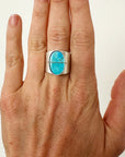 Captured Candelaria Turquoise Signet Ring