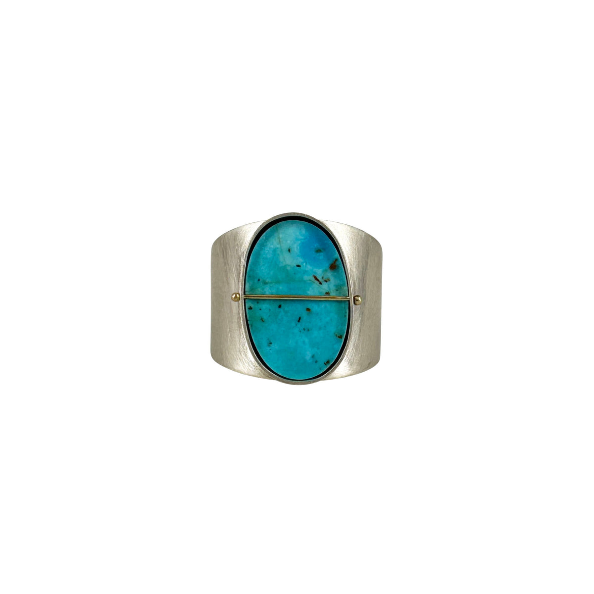 Captured Candelaria Turquoise Signet Ring