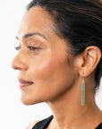 Persian Turquoise Beaded Stick Earrings