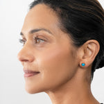turquoise studs Captured in 18k gold
