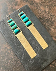 turquoise earrings, gold earrings, unique earrings, gold jewelry, turquoise jewelry, hilary finck jewelry, fine jewelry, unique jewelry, handmade jewelry.