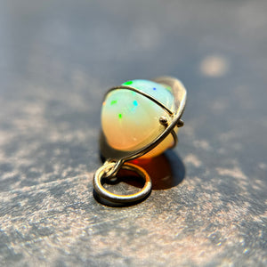 Captured Peachy Opal Orb Charm