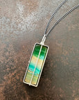 opalized wood, silver necklace, sterling silver necklace, one of a kind jewelry, handmade jewelry