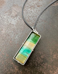 opalized wood, silver necklace, sterling silver necklace, one of a kind jewelry, handmade jewelry