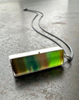 opalized wood, silver necklace, sterling silver necklace, one of a kind jewelry, handmade jewelry