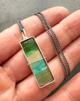 opalized wood, silver necklace, sterling silver necklace, one of a kind jewelry, handmade jewelry