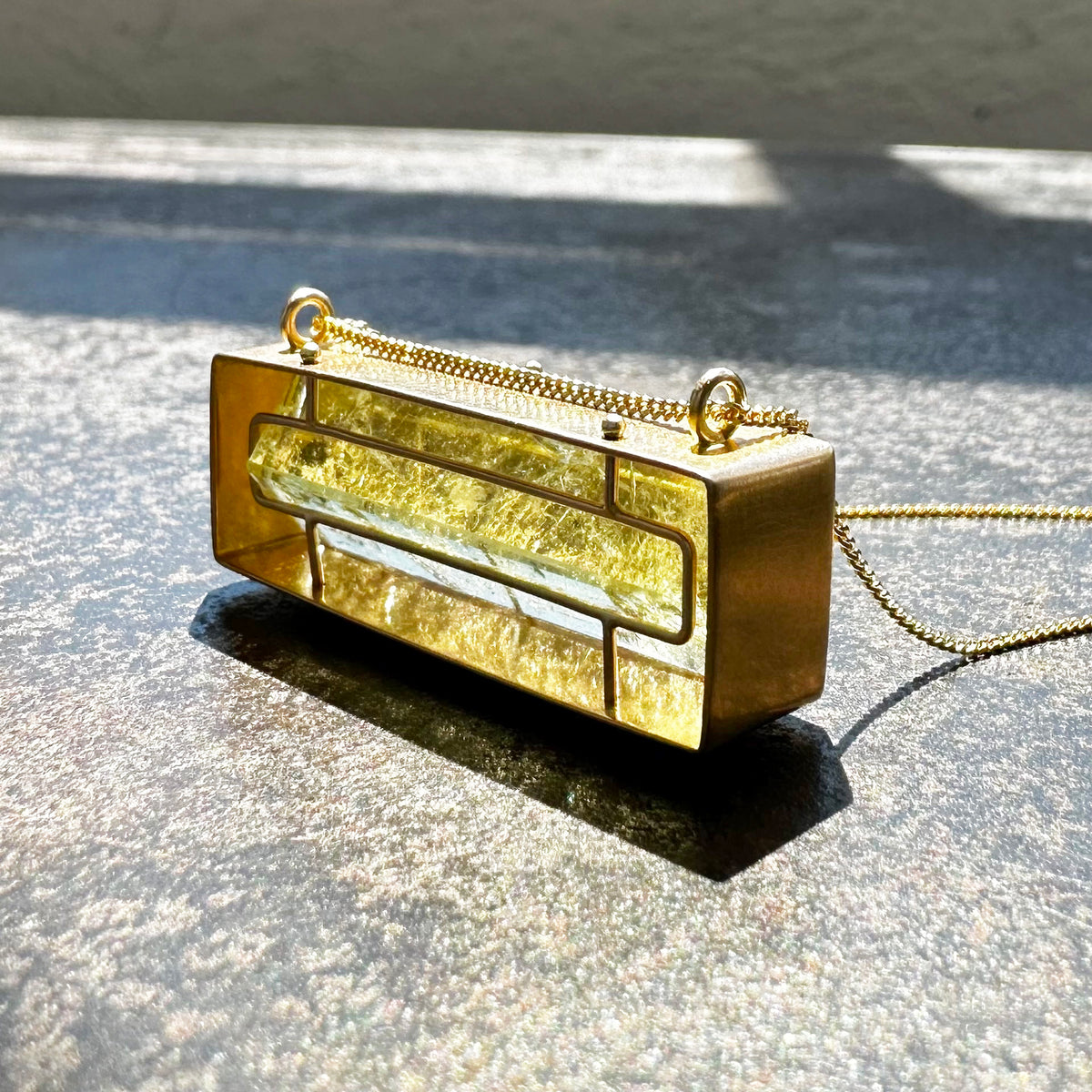 Yellow Beryl Necklace (back side)