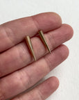 spike studs, spike jewelry, gold earrings, gold spikes, hilary finck jewelry, handmade jewelry, fine jewelry, edgy jewelry, luxury jewelry, gold jewelry.