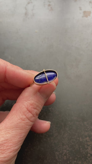 
                
                    Load and play video in Gallery viewer, Captured Lapis Lazuli Ring
                
            