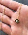 Captured Salt & Pepper Solitaire Necklace